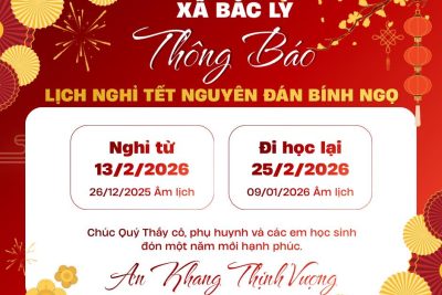 Lịch nghỉ và trực Tết Nguyên Đán Bính Ngọ 2026