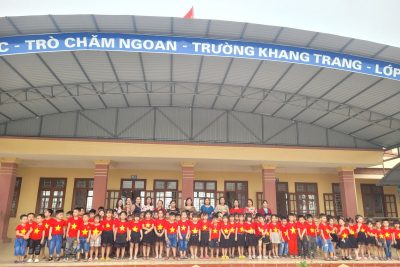 Hoạt động trải nghiệm tham quan trường Tiểu học của các con học sinh 5-6 tuổi trường Mầm non xã Đạo Lý